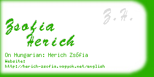 zsofia herich business card